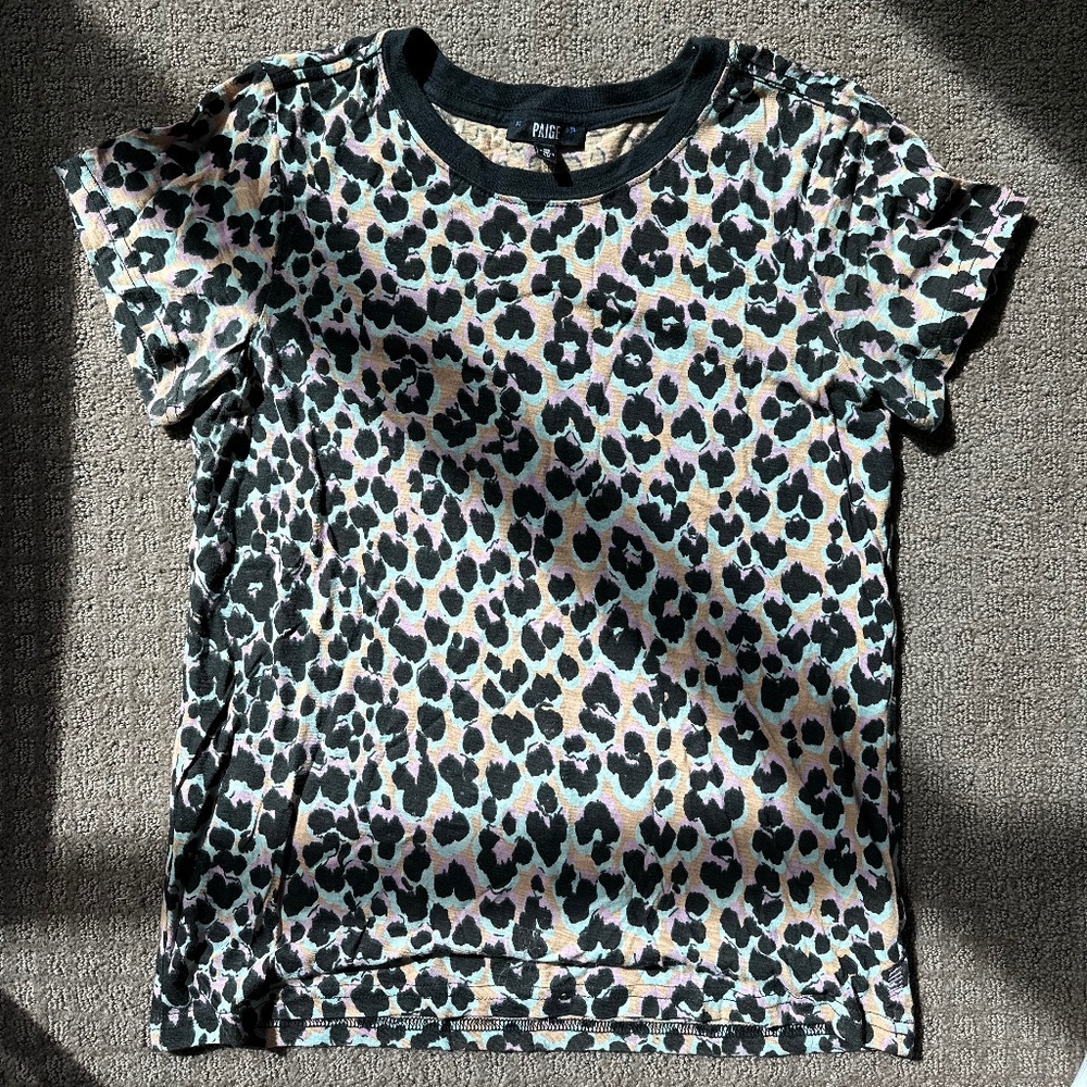 XS PAIGE Multi-Color Leopard Print T-Shirt